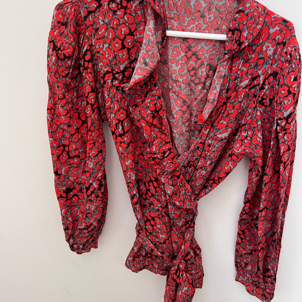Maje wrap blouse - Picture 3 of 4